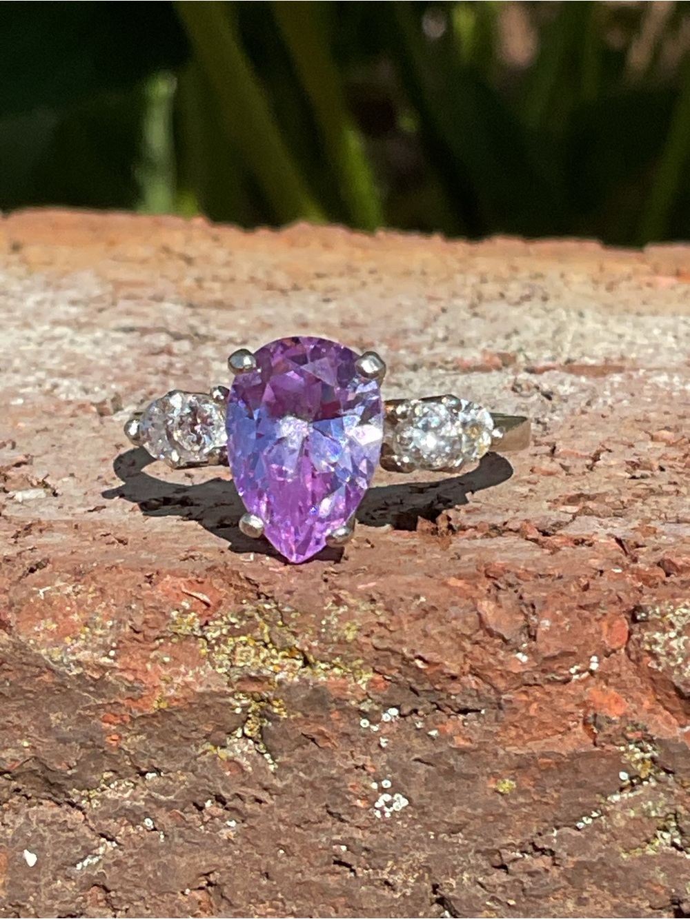 Taffitite and Topaz .925 Silver Ring 7